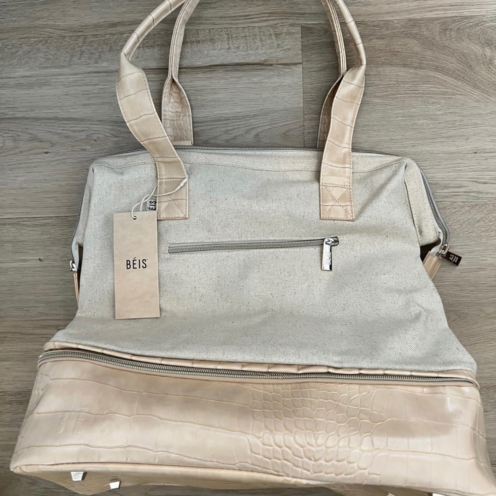 New With Tags - Beige Mini Weekender Convertible Croc